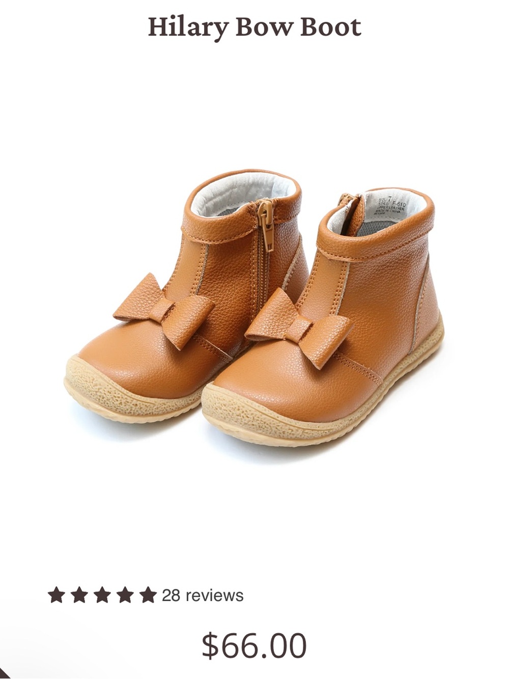 L'Amour Hilary Bow Boots (Mustard) - Size 9